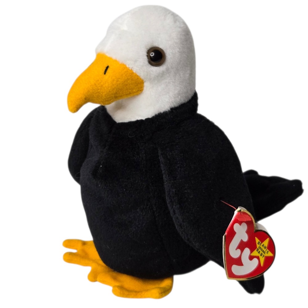 Ty Baldy Beanie Baby 7" Eagle 1997 Vintage Retired Patriotic‎ Americana Bird NWT